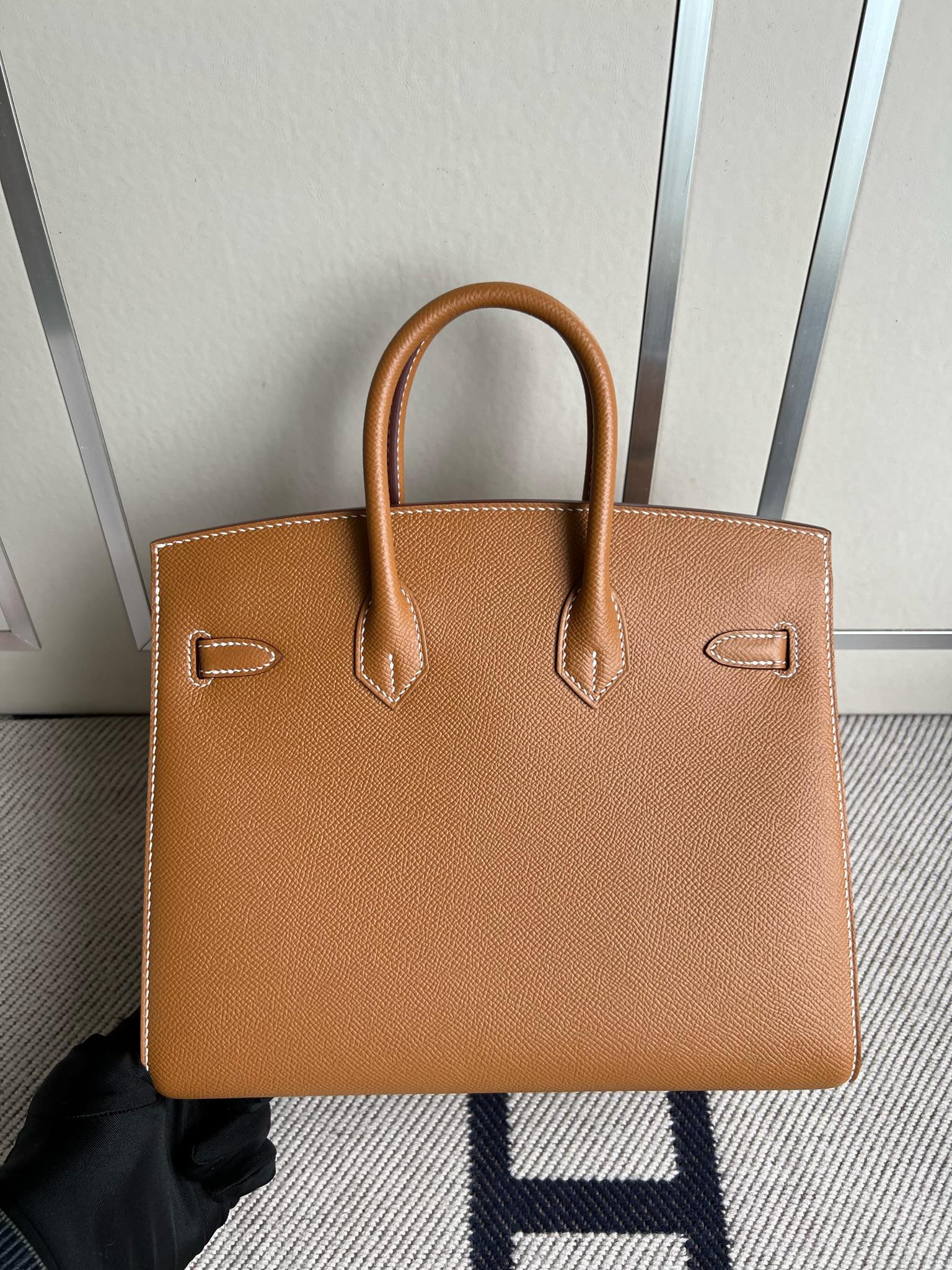 에르메스 버킨백25 골드브라운 금장 앱송